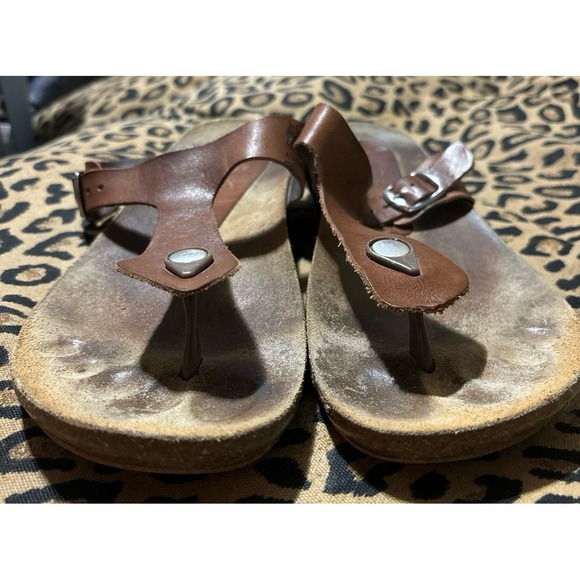 Yokono Ibiza Women's Brown Leather Thong Sandals,‎ Size 9.5 - Picture 4 of 7